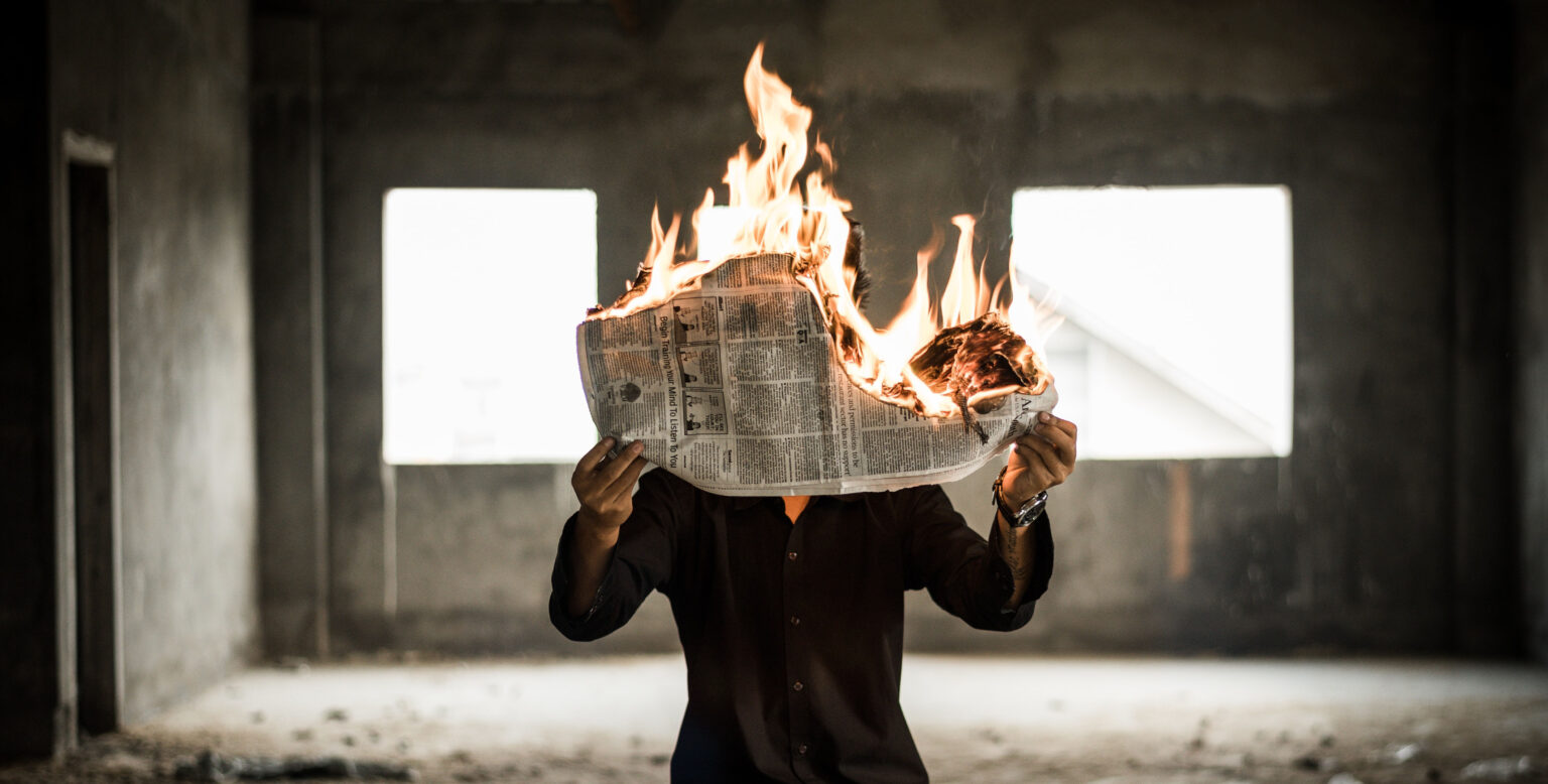 man is klaar met het nieuws