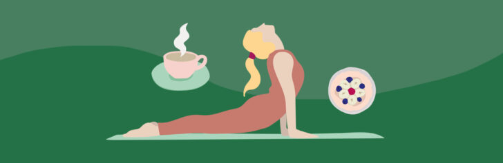 vrouw doet yoga