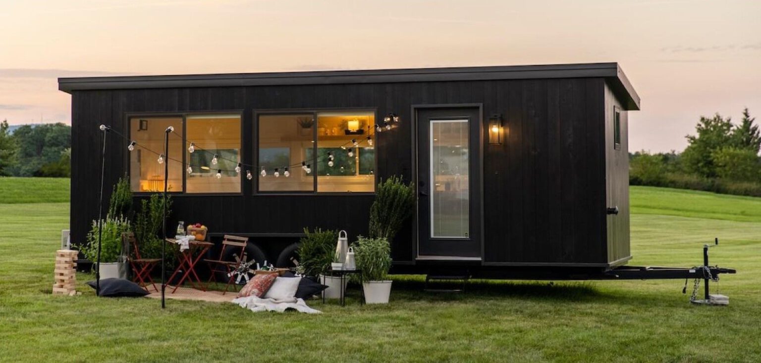 Tiny house in landschap