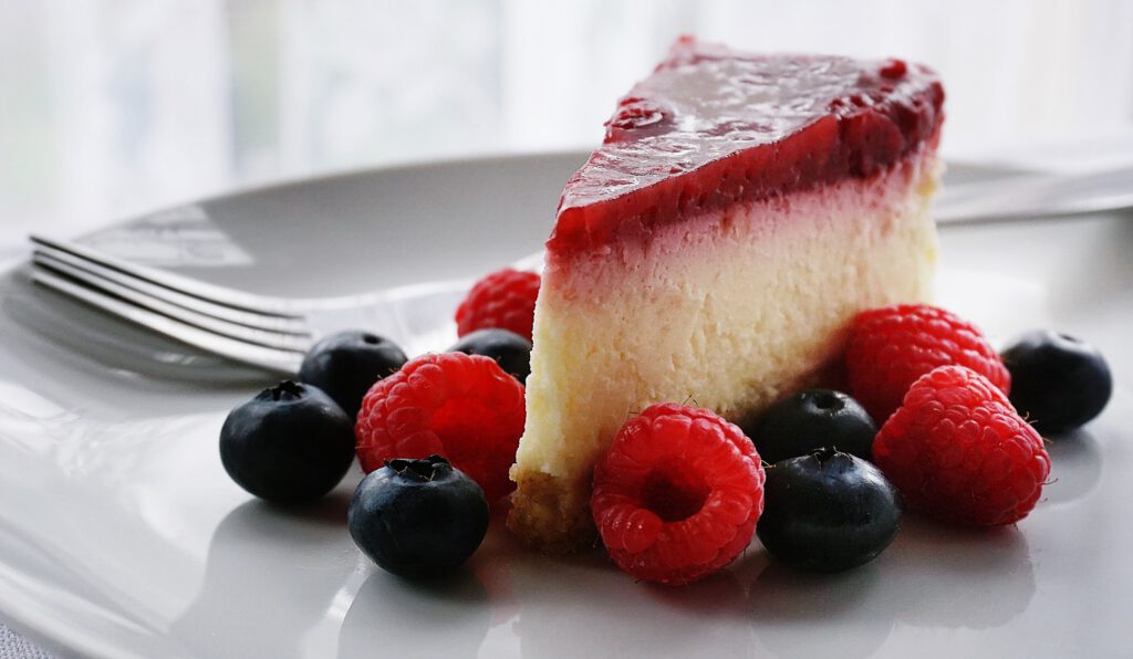 Cheesecake met rode vruchten