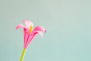 Een geknutselde bloem.