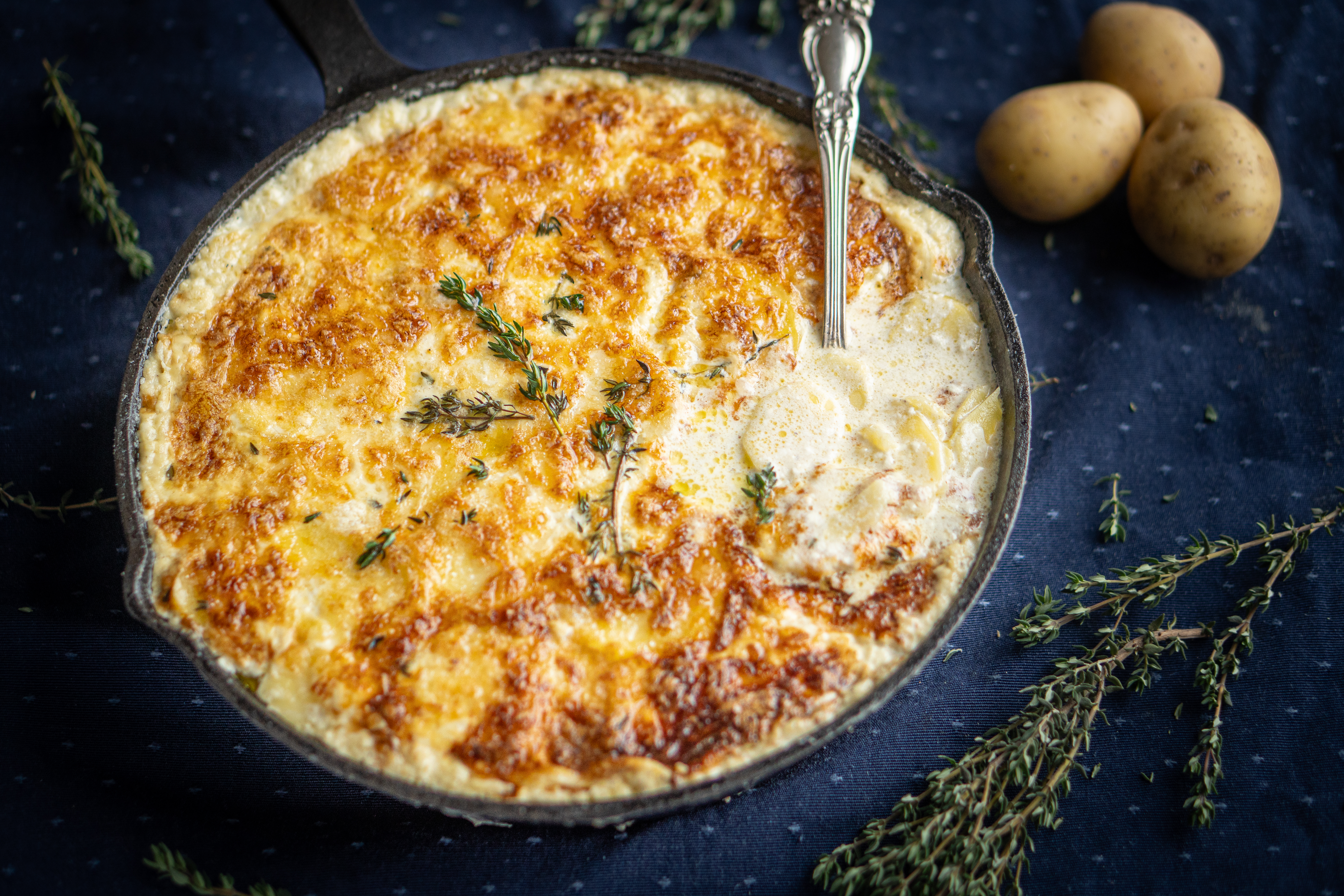 Winterse aardappelgratin